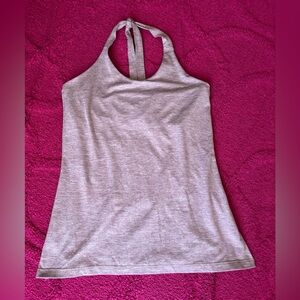 Manduka Light Pink/lavender Tie Halter Top
